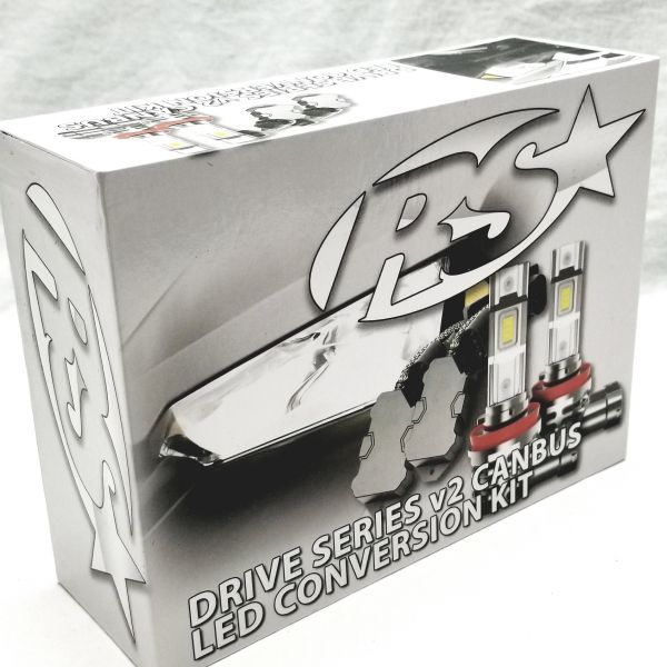 Race Sport Lighting H10LEDDSv2 V2 DRIVE Series H10 2,500 LUX Driverless Plug-&-Play LED Headlight Kit w/ Canbus Decoder