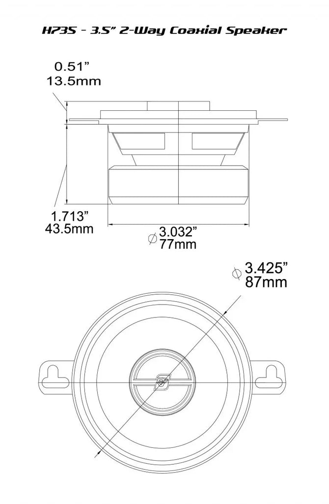 Cerwin Vega H735 HED Series 3.5" 2-Way Coaxial Speakers