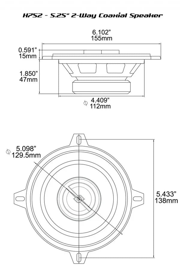 Cerwin Vega H752 HED Series 5.25" 2-Way Coaxial Speakers