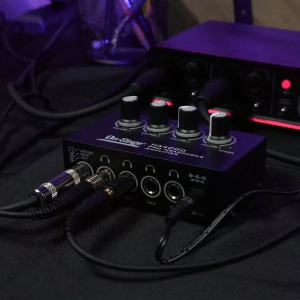 On-Stage HA4000 Four-Channel Headphone Amp