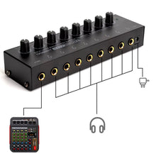 Charger l'image dans la galerie, MR DJ Microamp HA800PRO Ultra-compact 8-channel stereo headphone amplifier
