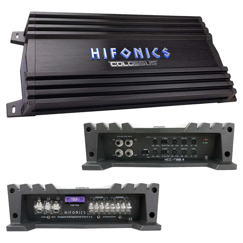 Hifonics HCC-1700.4 1700W Peak Class AB COLOSSUS Series 4 Channel Car Amplifier