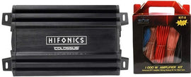 Hifonics HCM-800.4D Mini Ultra-compact 800W 4 CH Amplifier + 8G Amp Kit