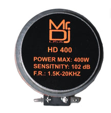 Charger l'image dans la galerie, Mr Dj HD-400 Horn Compression Driver Professional Grade 400 WATTS 1" High-Frequency Compressor Dj Horn Driver Tweeter