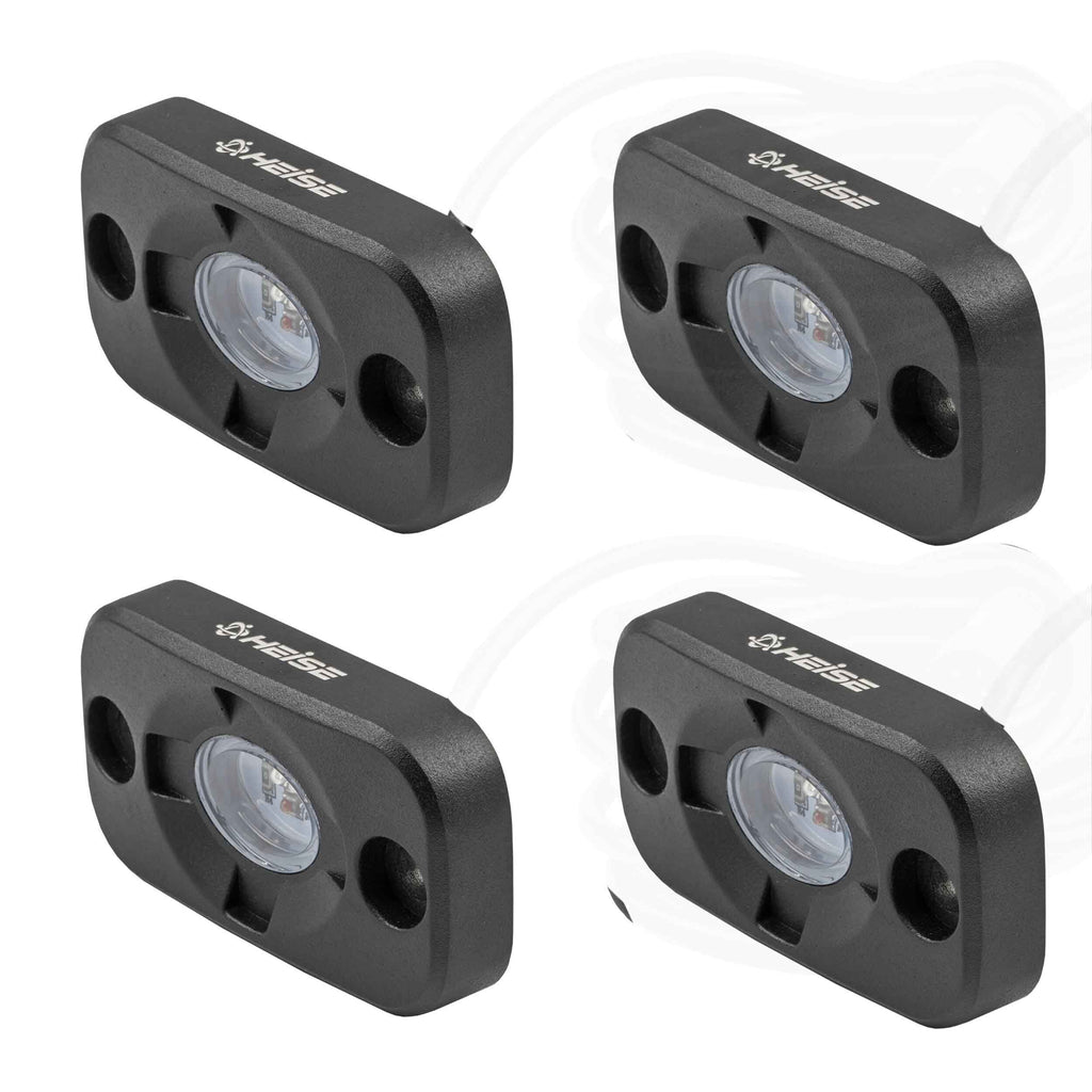 Heise HE-4TLRGBK RGB Accent Light Kit - 4 RGB Pods, 3 LED