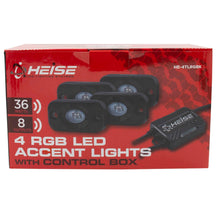 Charger l'image dans la galerie, Heise HE-4TLRGBK RGB Accent Light Kit - 4 RGB Pods, 3 LED