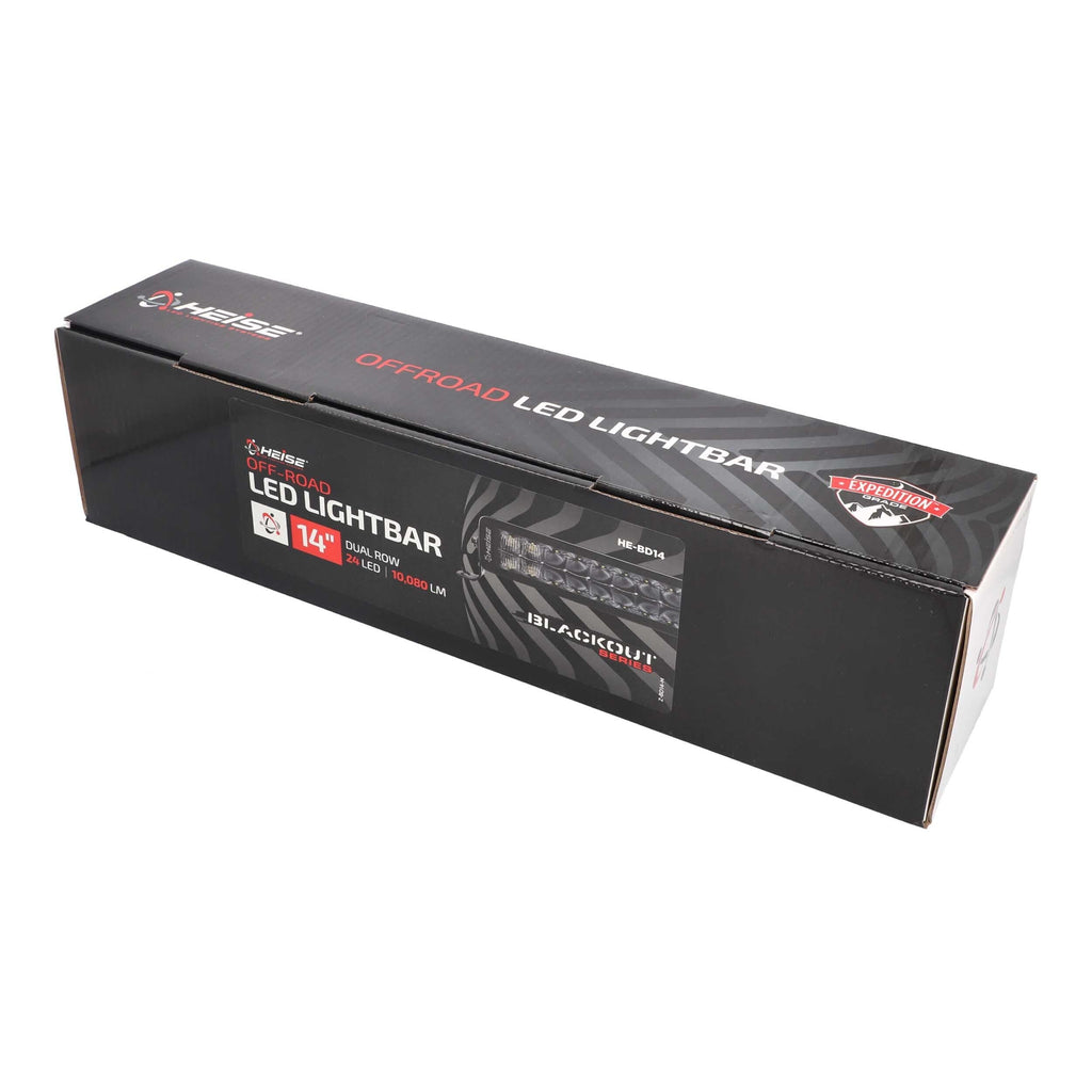 Heise HE-BD14 14" Blackout Dual Row - 24 LED - Lightbar