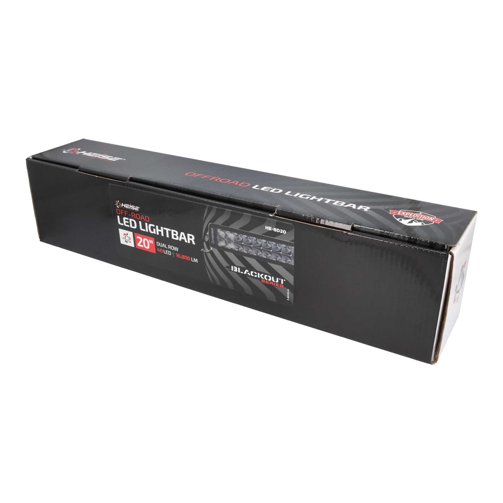 Heise HE-BD20 20" Blackout Dual Row - 40 LED - Lightbar