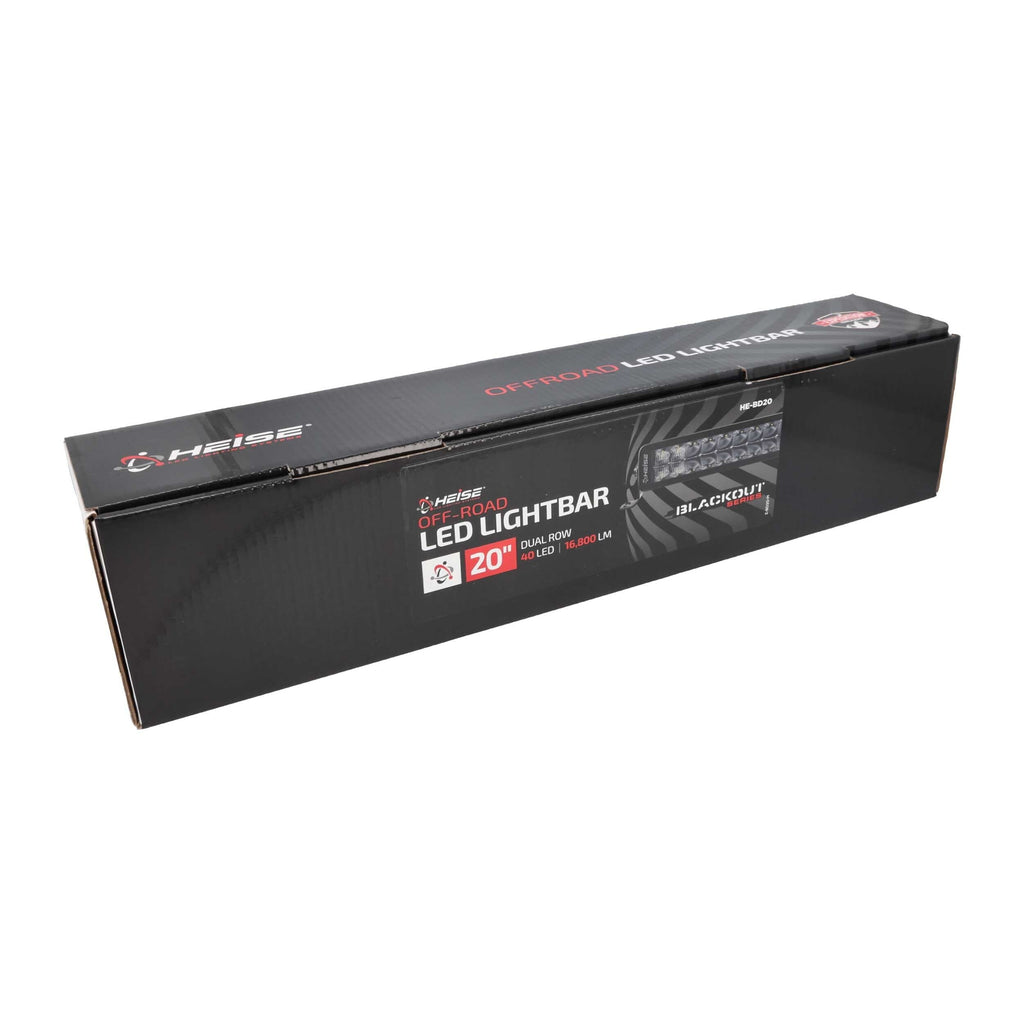 Heise HE-BD20 20" Blackout Dual Row - 40 LED - Lightbar