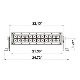 Heise HE-BDR22 Dual Row Blackout Lightbar - 22 Inch, 40 LED