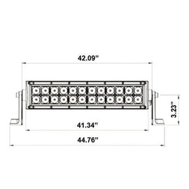 Heise HE-BDRC42 Dual Row Blackout Curved Lightbar - 42 Inch, 80 LED