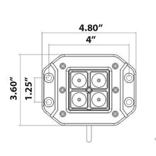 Charger l'image dans la galerie, Heise HE-BFMCL2 Flush Mount Cube Blackout Flood Light - 3 Inch, 4 LED