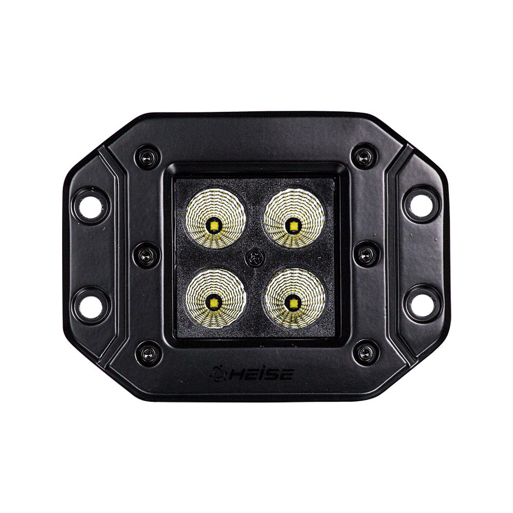 Heise HE-BFMCL2 Flush Mount Cube Blackout Flood Light - 3 Inch, 4 LED