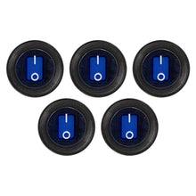 Charger l'image dans la galerie, Heise HE-BRS Blue Round Rocker Switch - 5-Pack