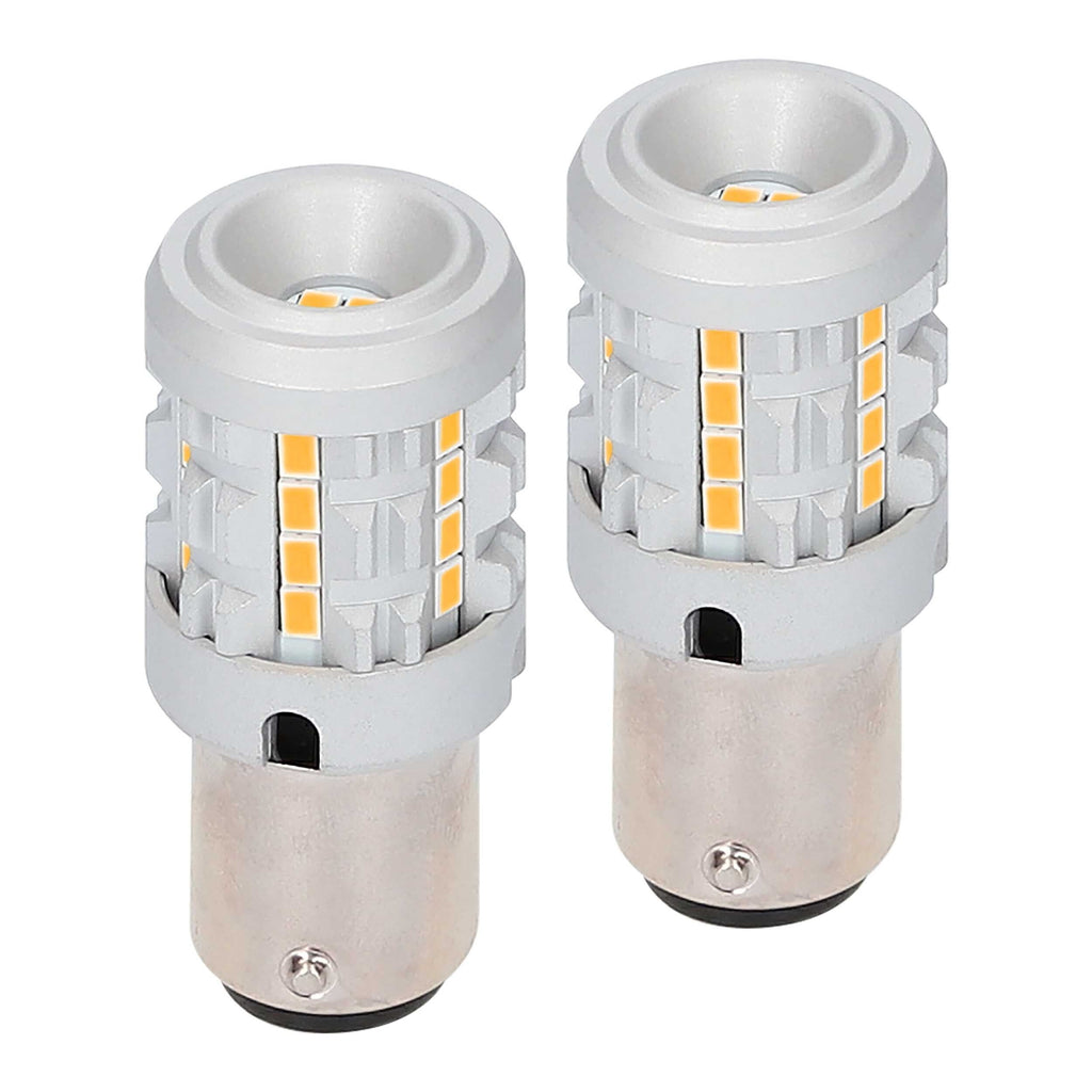 Heise HE-C1157A 1157 Amber Bulbs with Integrated Internal CANBUS System - 2-Pack