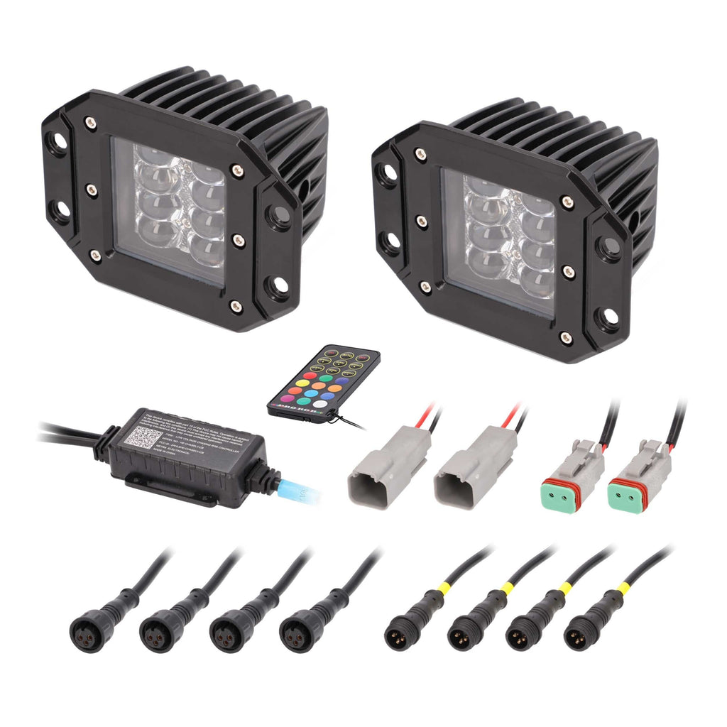 Heise HE-CHASE-FCLKT 3” Flush Mount Chasing Cube Light Set