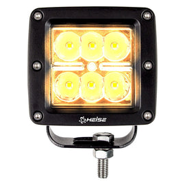 Heise HE-CL3SA Amber Cube Spot Light - 3 Inch, 6 LED