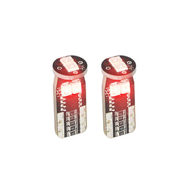 Heise HE-CT10R T10 Red LED Bulbs with Integrated Internal CANBUS System - 2-Pack