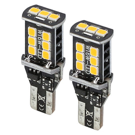 Heise HE-CT15A T15 Amber Bulbs with Integrated Internal CANBUS System - 2-Pack