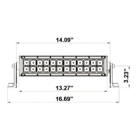Heise HE-DR14 Dual Row Lightbar - 14 Inch, 24 LED