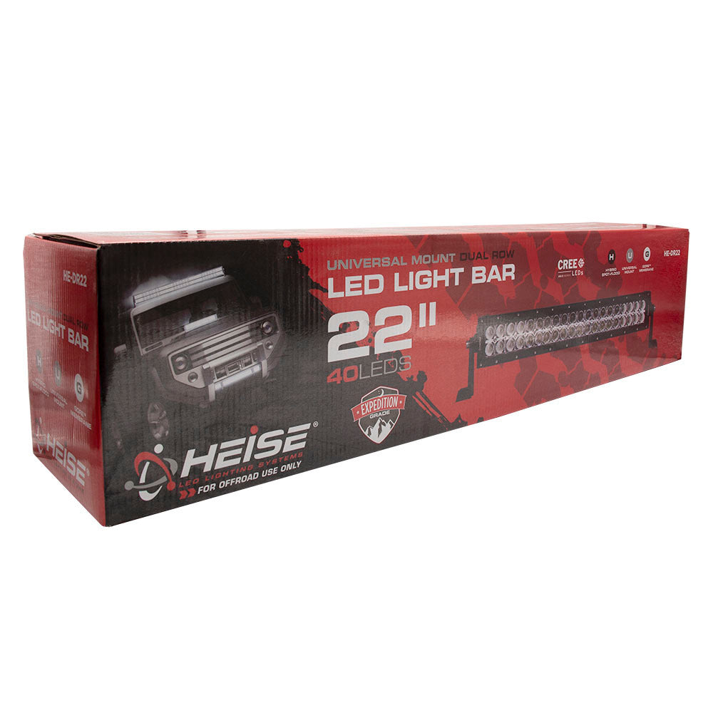 Heise HE-DR22 Dual Row Lightbar - 22 Inch, 40 LED