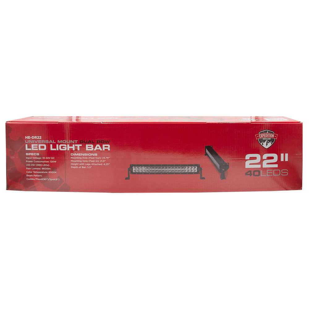 Heise HE-DR22 Dual Row Lightbar - 22 Inch, 40 LED
