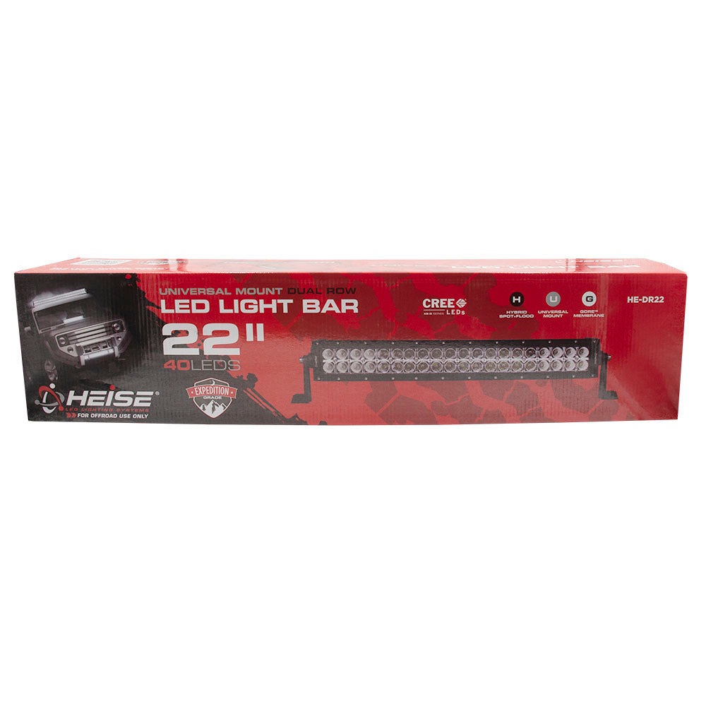 Heise HE-DR22 Dual Row Lightbar - 22 Inch, 40 LED
