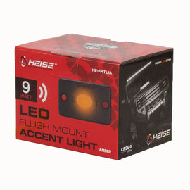 Heise HE-FMTL1A Amber Flush Mount Accent Light - 1.5x3 Inch, 3 LED
