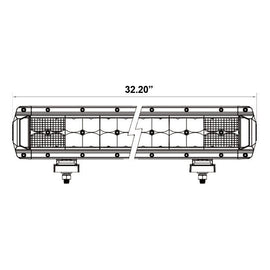 Heise HE-HDR32 Dual-Row High Output Lightbar - 32 Inch, 60 LED