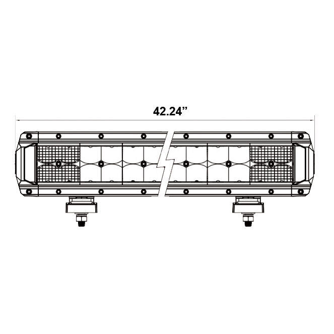 Heise HE-HDR42 Dual-Row High Output Lightbar - 42 Inch, 80 LED