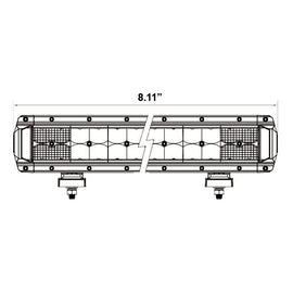 Heise HE-HDR8 Dual-Row High Output Lightbar - 8 Inch, 12 LED