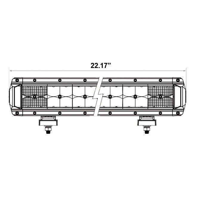 Heise HE-HDRH22 Dual-Row High Output Heated Lightbar - 22 Inch, 40 LED