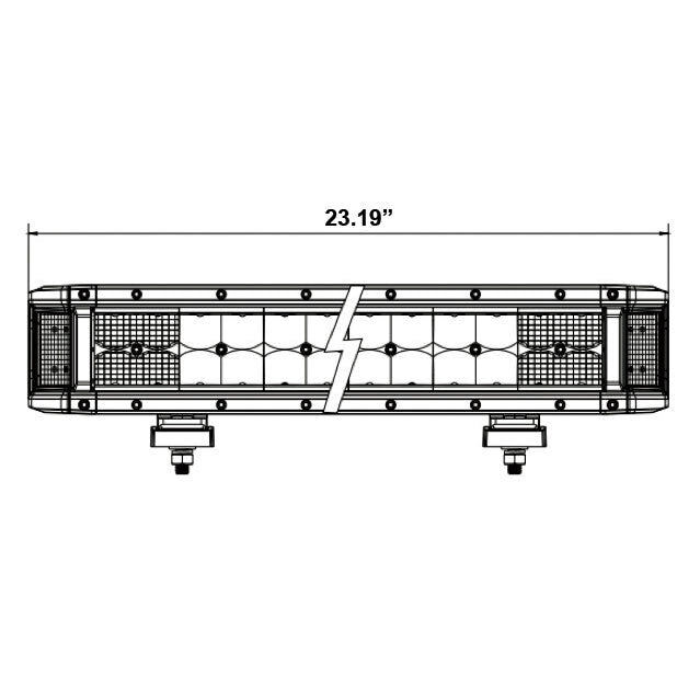 Heise HE-HDRS22 Dual-Row High Output Sidelight Lightbar - 23.2 Inch, 40 LED