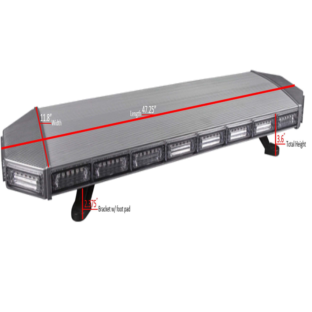 Heise Municipality HE-MU47-SLM Amber Exterior Slim Lightbar - 47.25 Inch, 132 LED