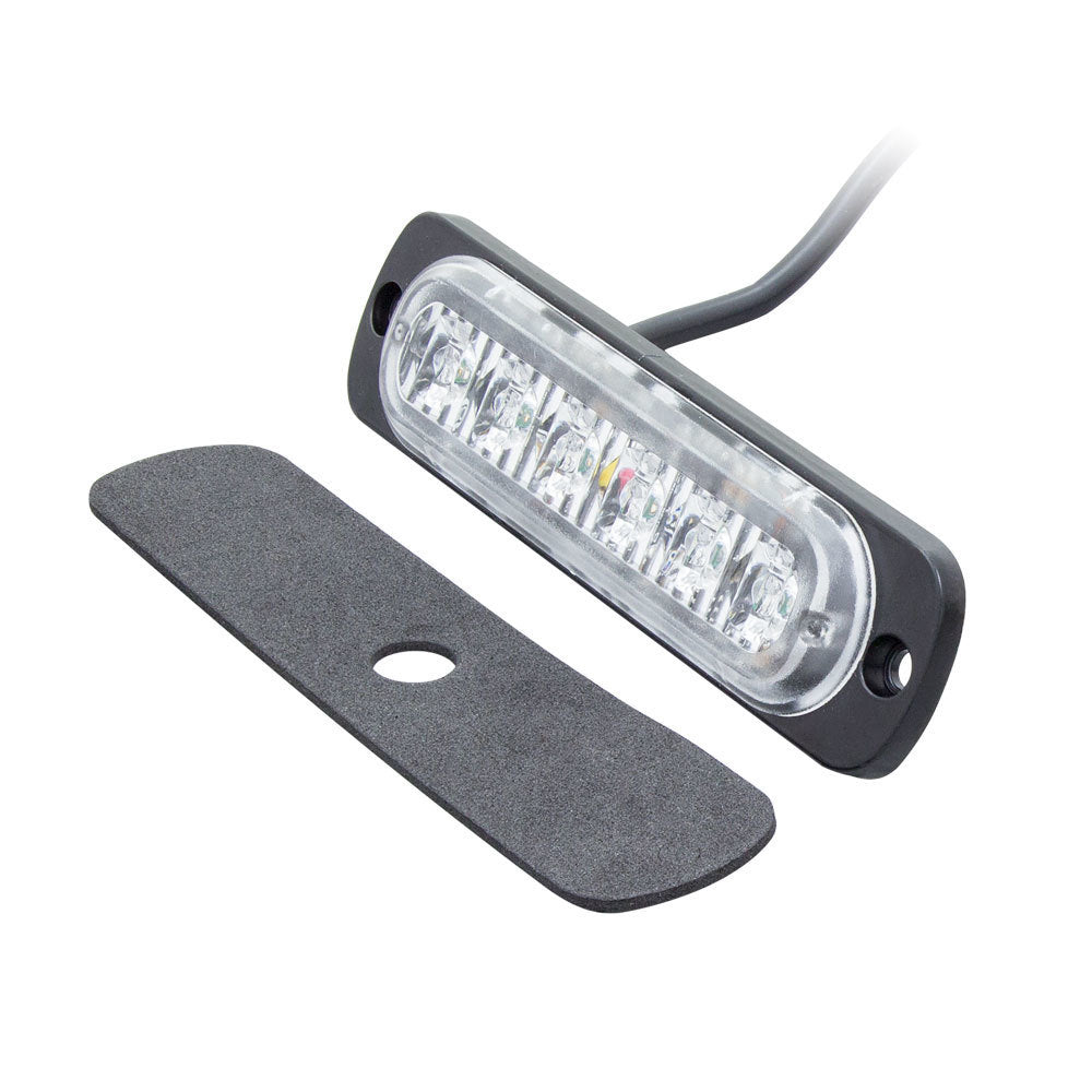 Heise Municipality HE-MULTE-6BR Bi-Color Blue/Red Marker Lights - 4.4 Inch, 6 LED