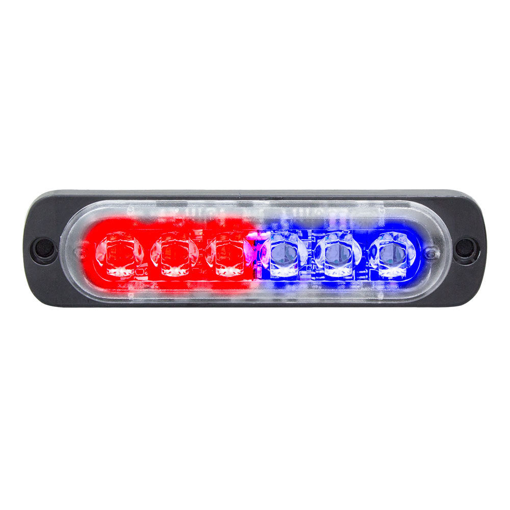 Heise Municipality HE-MULTE-6BR Bi-Color Blue/Red Marker Lights - 4.4 Inch, 6 LED