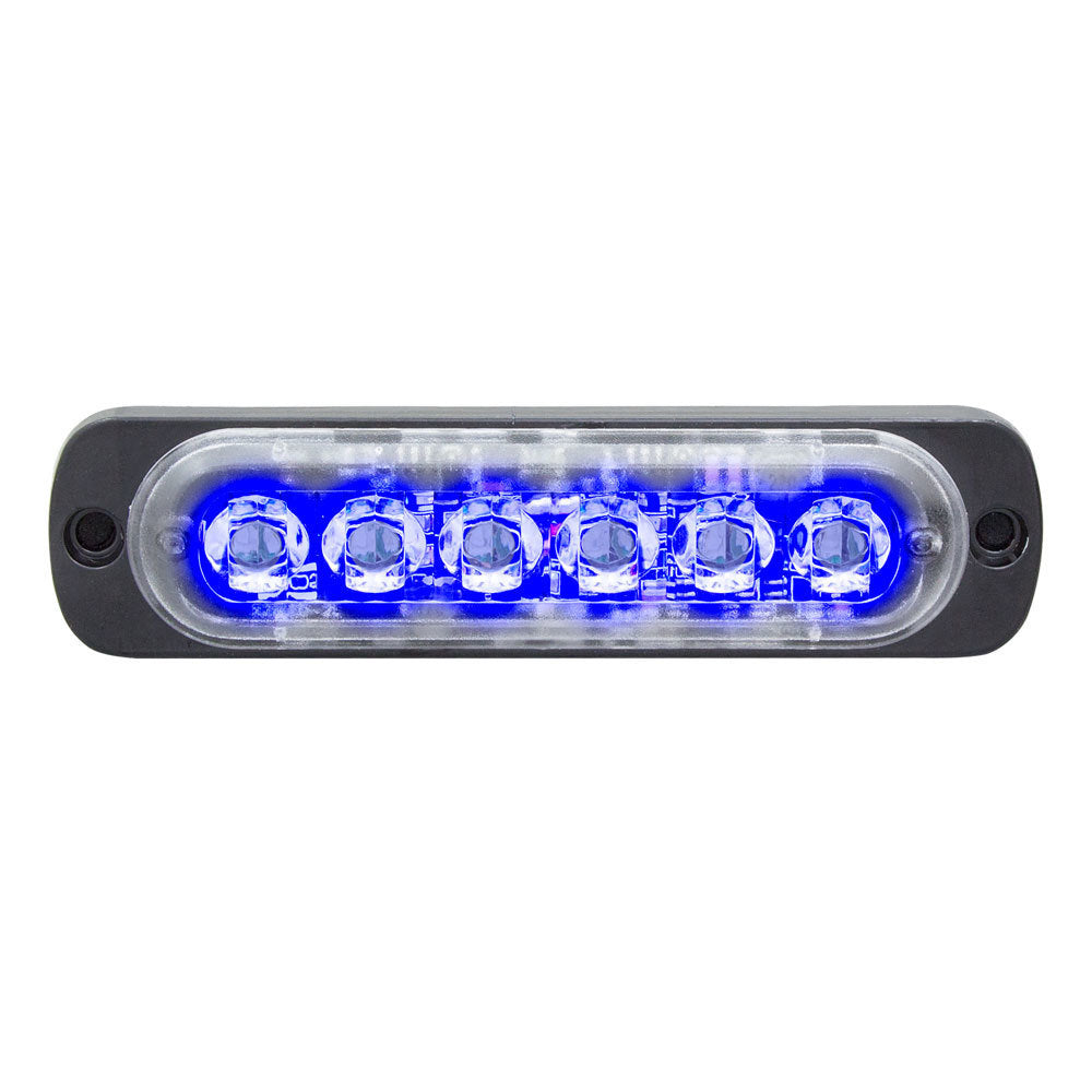 Heise Municipality HE-MULTE-6B Single Color Blue Lite Marker Lights - 4.4 Inch, 6 LED