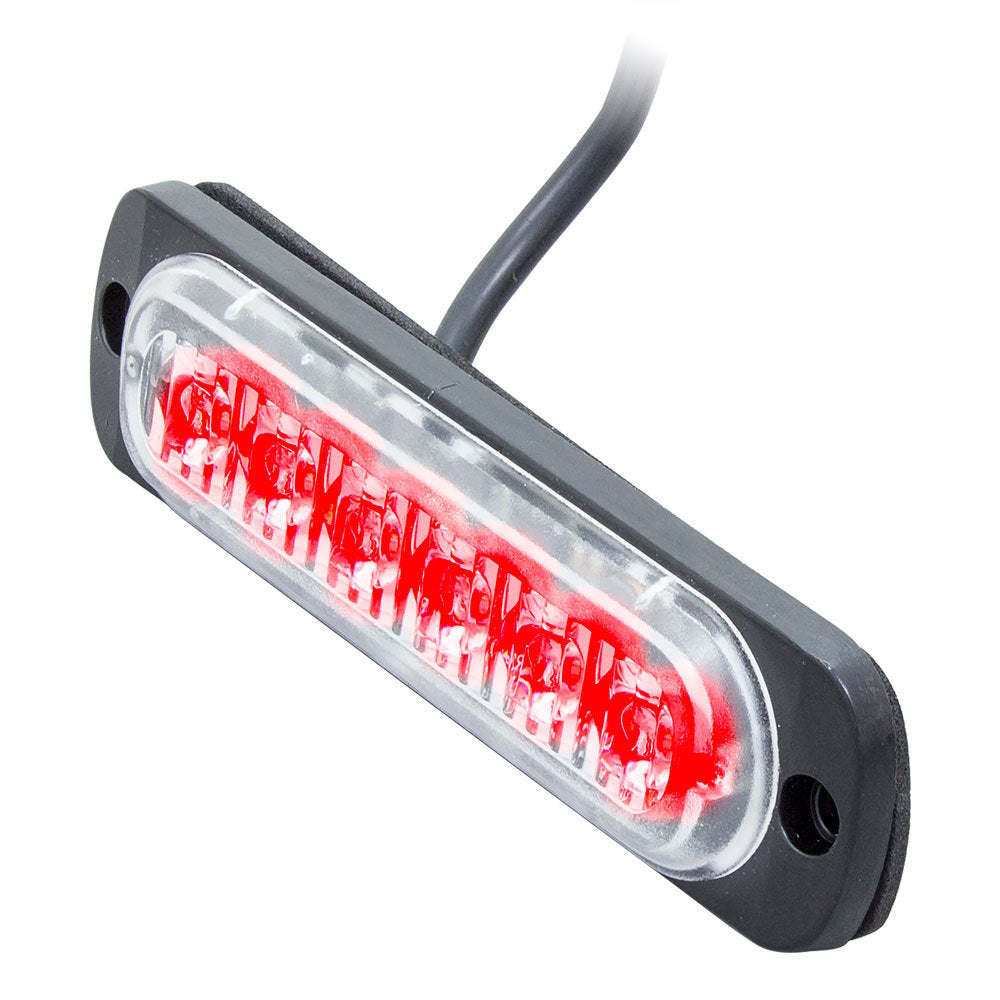 Heise Municipality HE-MULTE-6R Single Color Red Lite Marker Lights - 4.4 Inch, 6 LED
