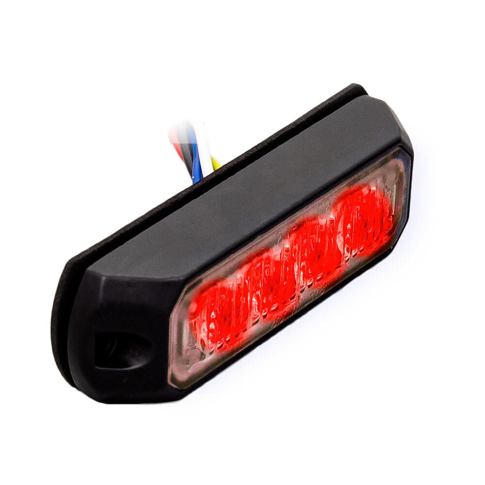 Heise Municipality HE-MUMRK-4R Single Color Red Marker Lights - 3.8 Inch, 4 LED