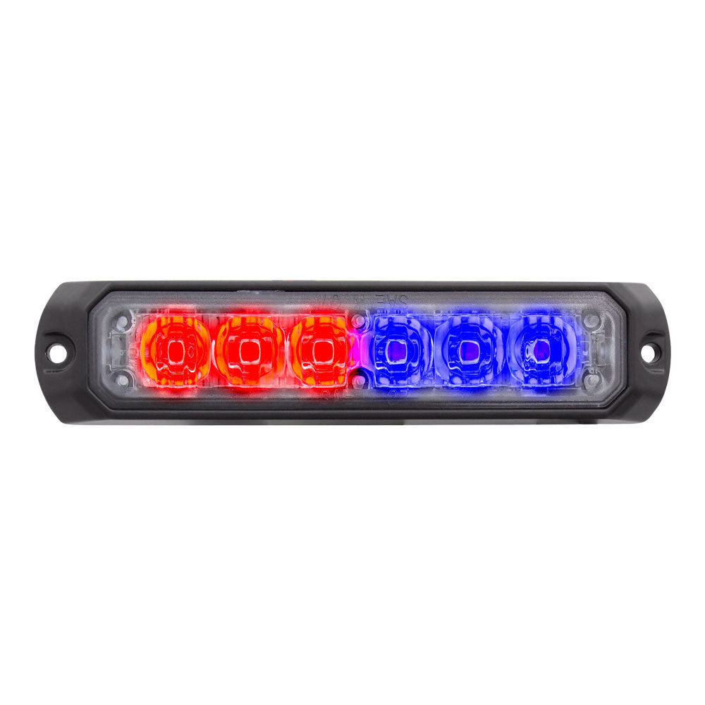 Heise Municipality HE-MUMRK-6BR Bi-Color Blue/Red Marker Lights - 4.9 Inch, 6 LED