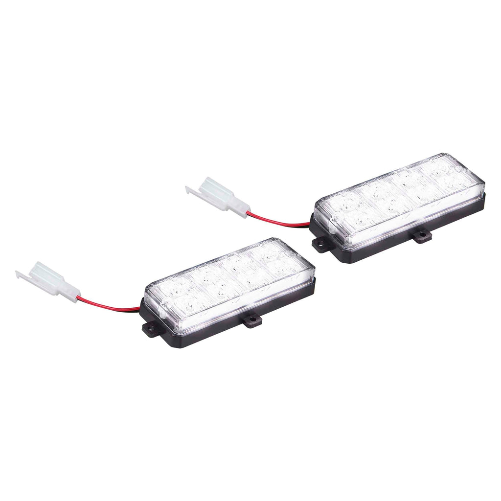 Heise Municipality HE-MUSTR-G2W White Grille Strobe Light Kit - 8 LED, 2-Pack
