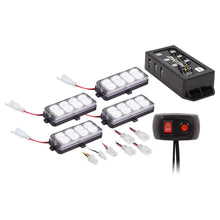 Load image into Gallery viewer, Heise Municipality HE-MUSTR-GRW White Grille Strobe Kit - 8 LED, 4-Pack