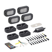 Load image into Gallery viewer, Heise HE-RGB-K4 RGB Wide Angle Rock Light Kit - 4 Pack
