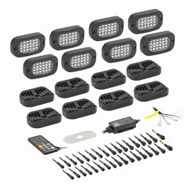 Heise HE-RGB-K8 RGB Wide Angle Rock Light Kit - 8 Pack