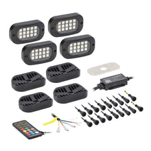 Charger l'image dans la galerie, Heise HE-RGBW-K4 RGBW Wide Angle Rock Light Kit - 4 Pack
