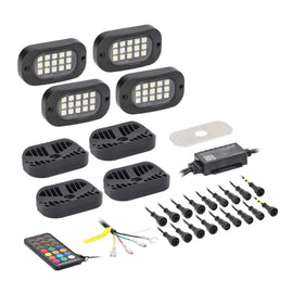 Heise HE-RGBW-K4 RGBW Wide Angle Rock Light Kit - 4 Pack