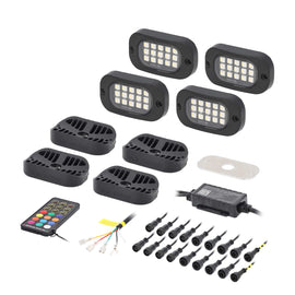 Heise HE-RGBW-K4 RGBW Wide Angle Rock Light Kit - 4 Pack