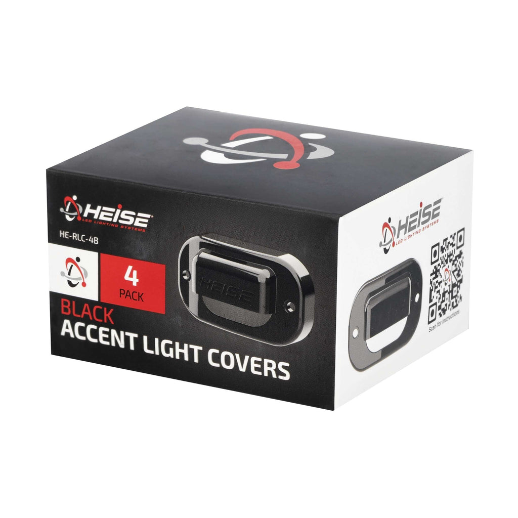 Heise HE-RLC-4B Rock Light Black Cover - 4 Pack