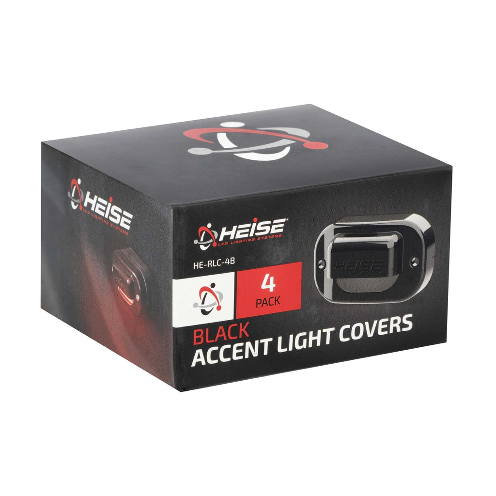 Heise HE-RLC-4B Rock Light Black Cover - 4 Pack
