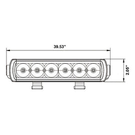 Heise HE-SL3912 Single Row Slimline Lightbar - 39.5 Inch, 30 LED